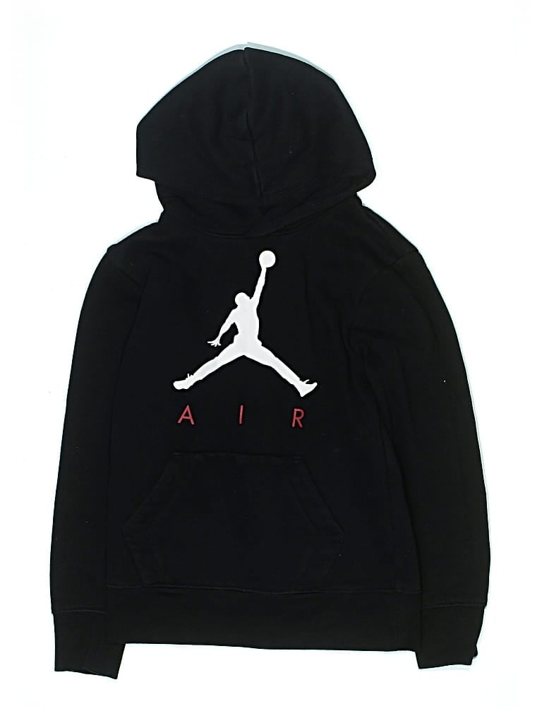Pre-owned Air Jordan Kids' Pullover Hoodie In Black