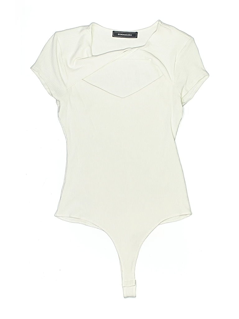 Pre-owned Bcbgmaxazria Bodysuit In White