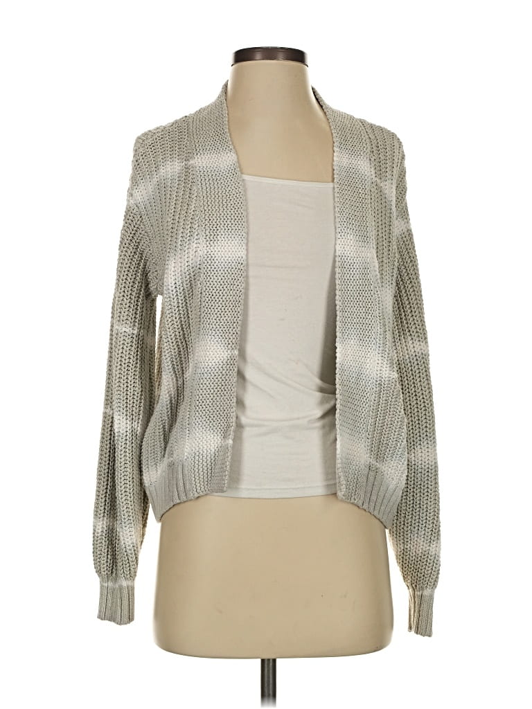 Pre-owned Abercrombie & Fitch Cardigan Sweater In Silver