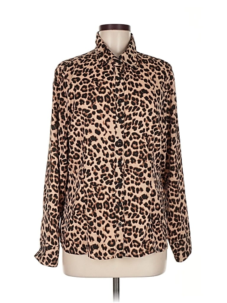 Pre-owned Chadwicks Long Sleeve Blouse In Brown