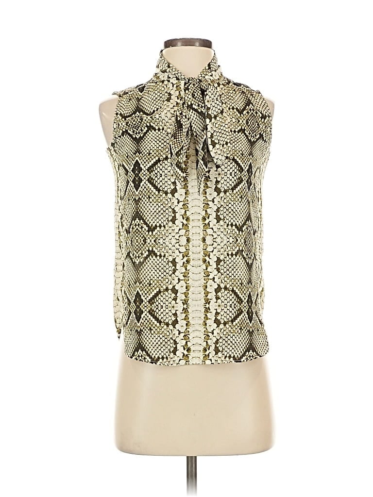 Pre-owned J.crew 365 Sleeveless Blouse In Gold