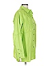 Harshman 100% Cotton Green 3/4 Sleeve Button-Down Shirt Size L - photo 4