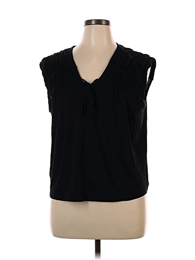 Pre-owned Ann Taylor Loft Sleeveless Blouse In Black