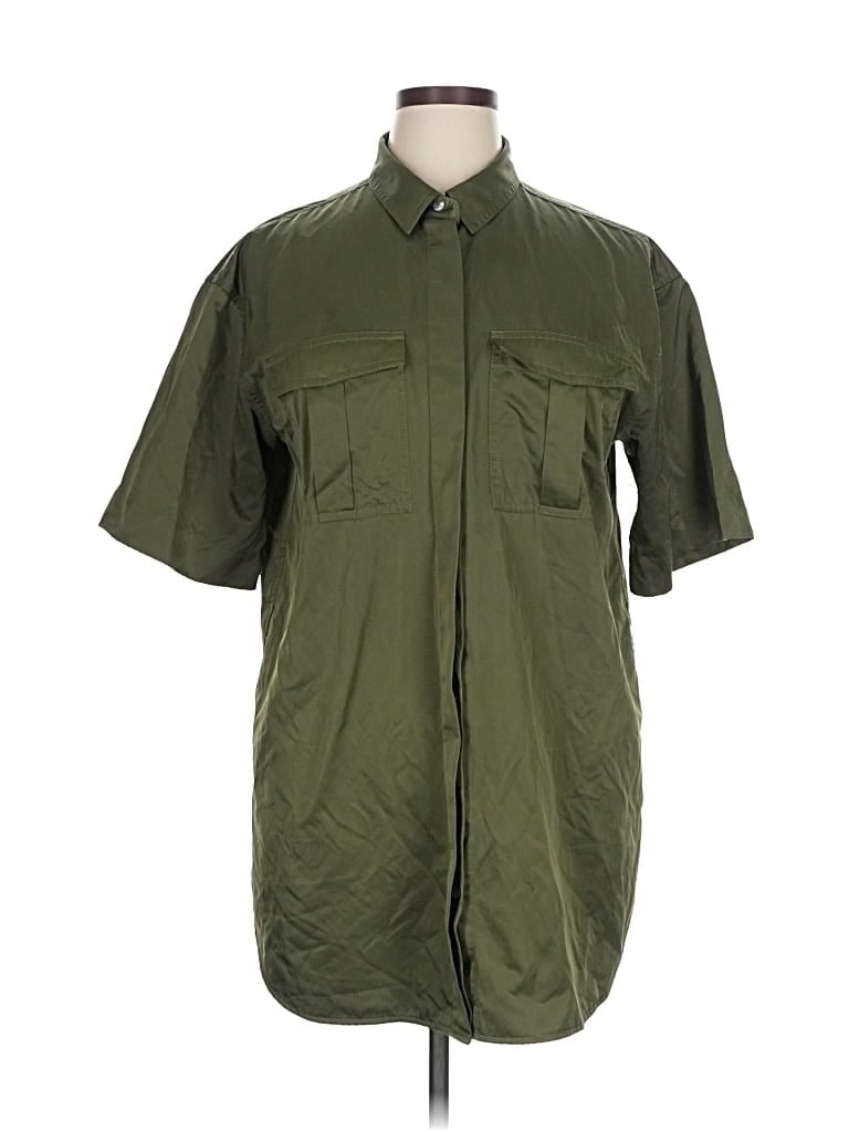 BANANA REPUBLIC Pre-owned Short Sleeve Blouse In Green