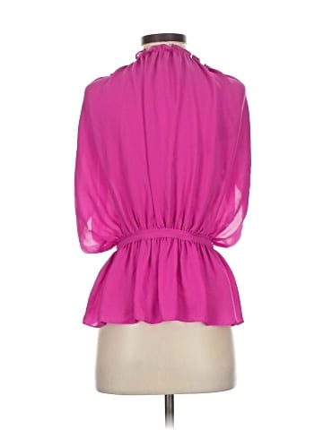 Haute Hippie 3/4 Sleeve Silk Top (view 2)