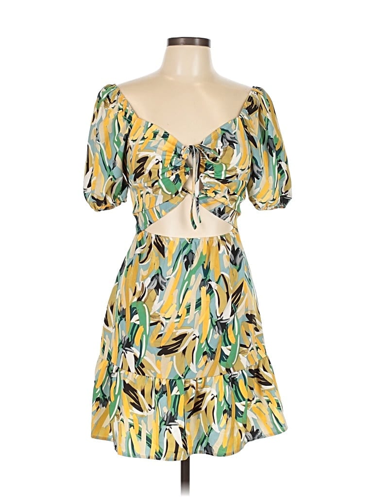 Pre-owned Assorted Brands Cocktail Dress In Yellow