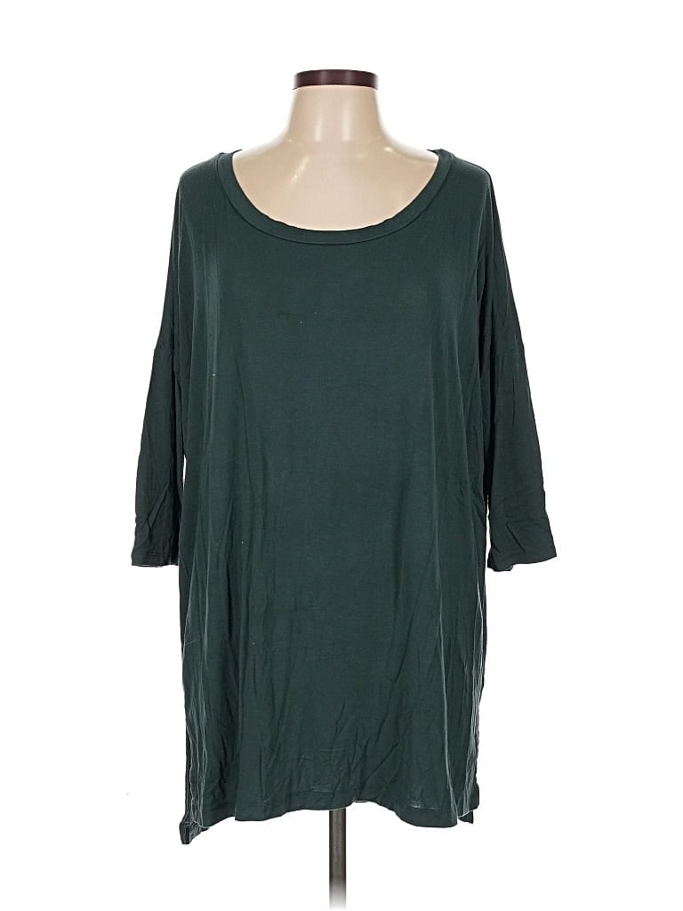 Pre-owned Amour Vert 3/4 Sleeve Top Green Boatneck Tops