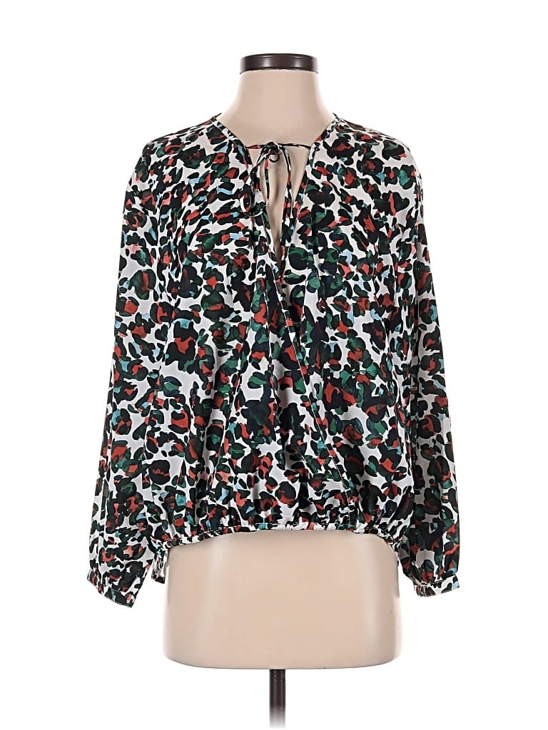 Pre-owned Chloe Oliver Long Sleeve Blouse In Green