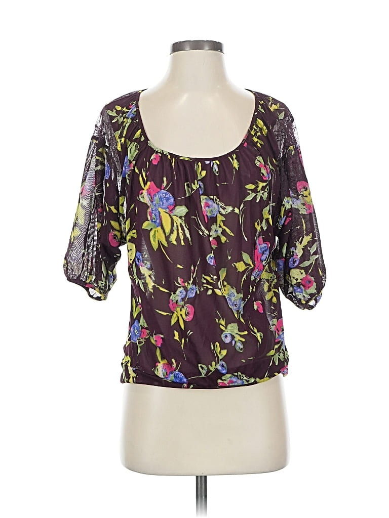 Pre-owned Express 3/4 Sleeve Blouse In Purple