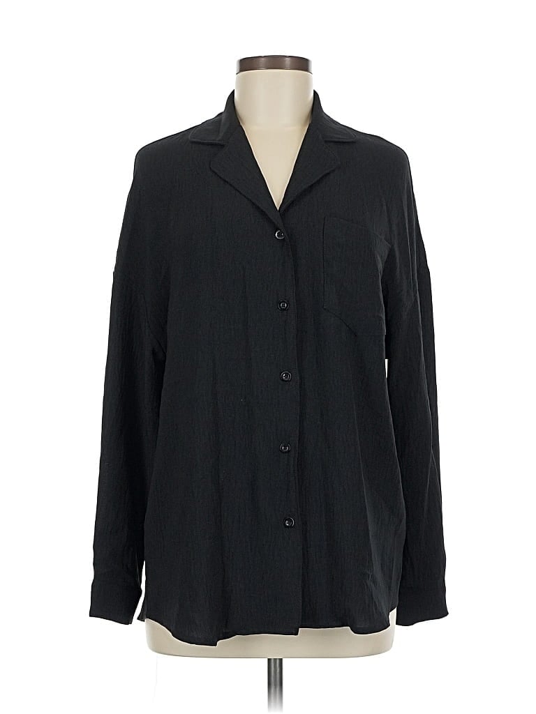 Pre-owned Unbranded Long Sleeve Blouse In Black