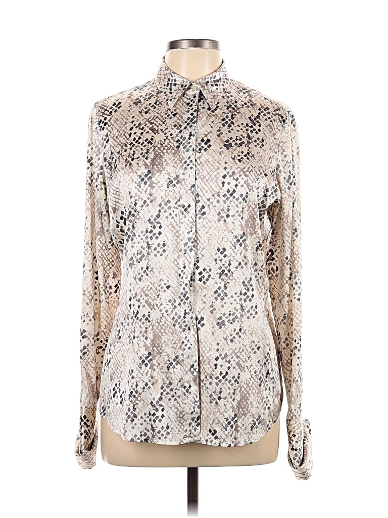 Click to view more detailed imagery on our partner's website Pre-owned Ann Taylor Long Sleeve Blouse In Silver