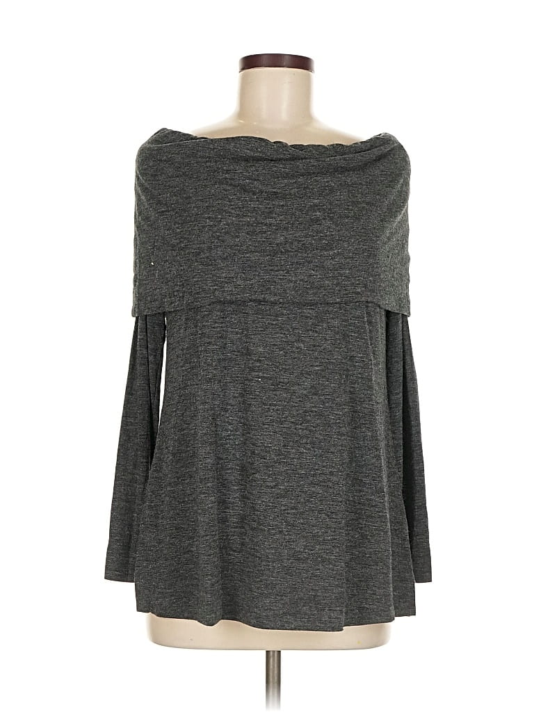 Pre-owned Ann Taylor Loft 3/4 Sleeve T-shirt In Gray