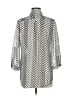 Assorted Brands 100% Polyester Chevron-herringbone Silver 3/4 Sleeve Blouse Size M - photo 2