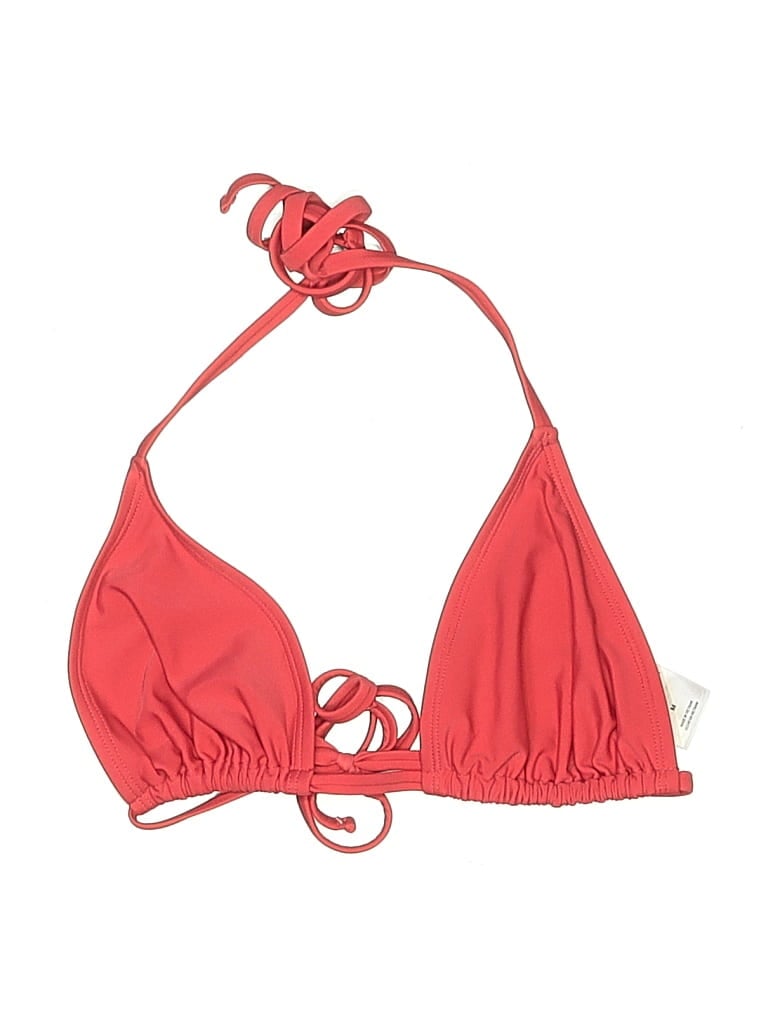 Pre-owned Wild Fable Swimsuit Top Red Solid Pattern Swimwear