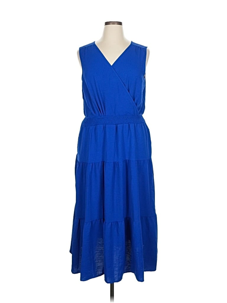 Pre-owned Nina Leonard Casual Dress In Blue