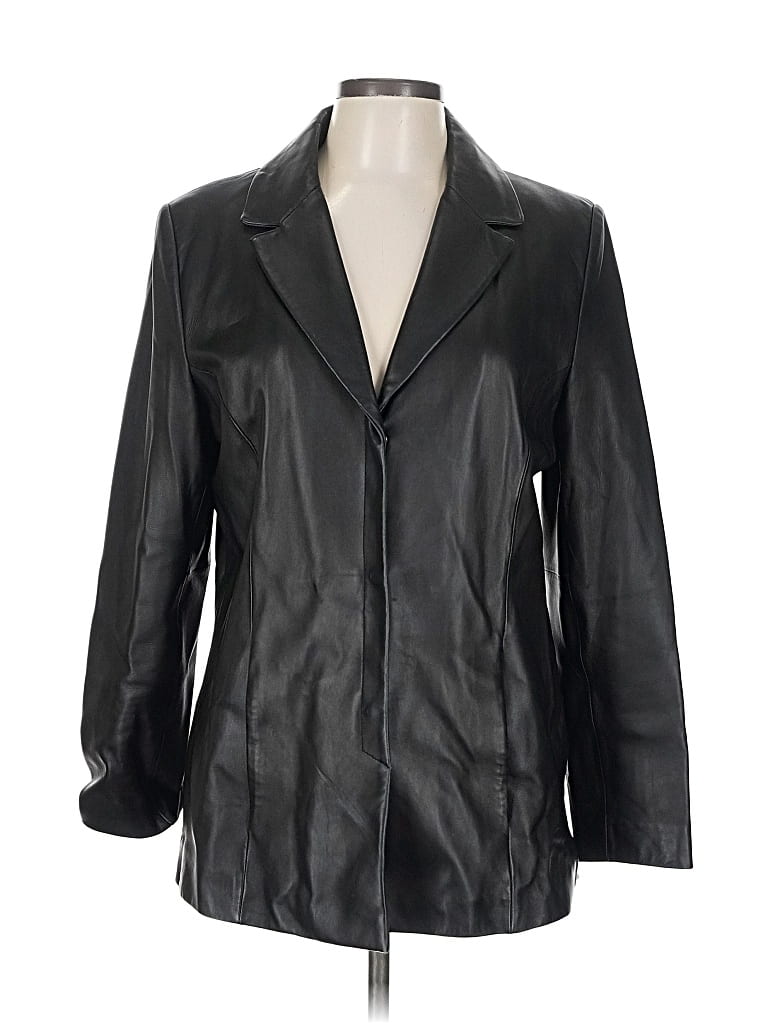 Pre-owned Wilsons Leather Blazer Jacket In Black