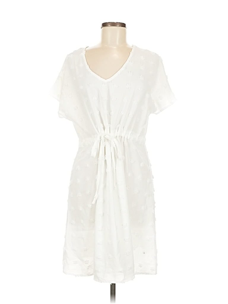 Pre-owned Ekouaer Casual Dress In White