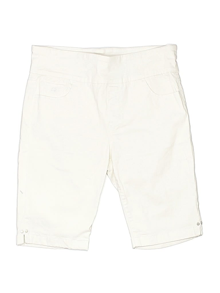 Pre-owned Gloria Vanderbilt Khaki Shorts In White