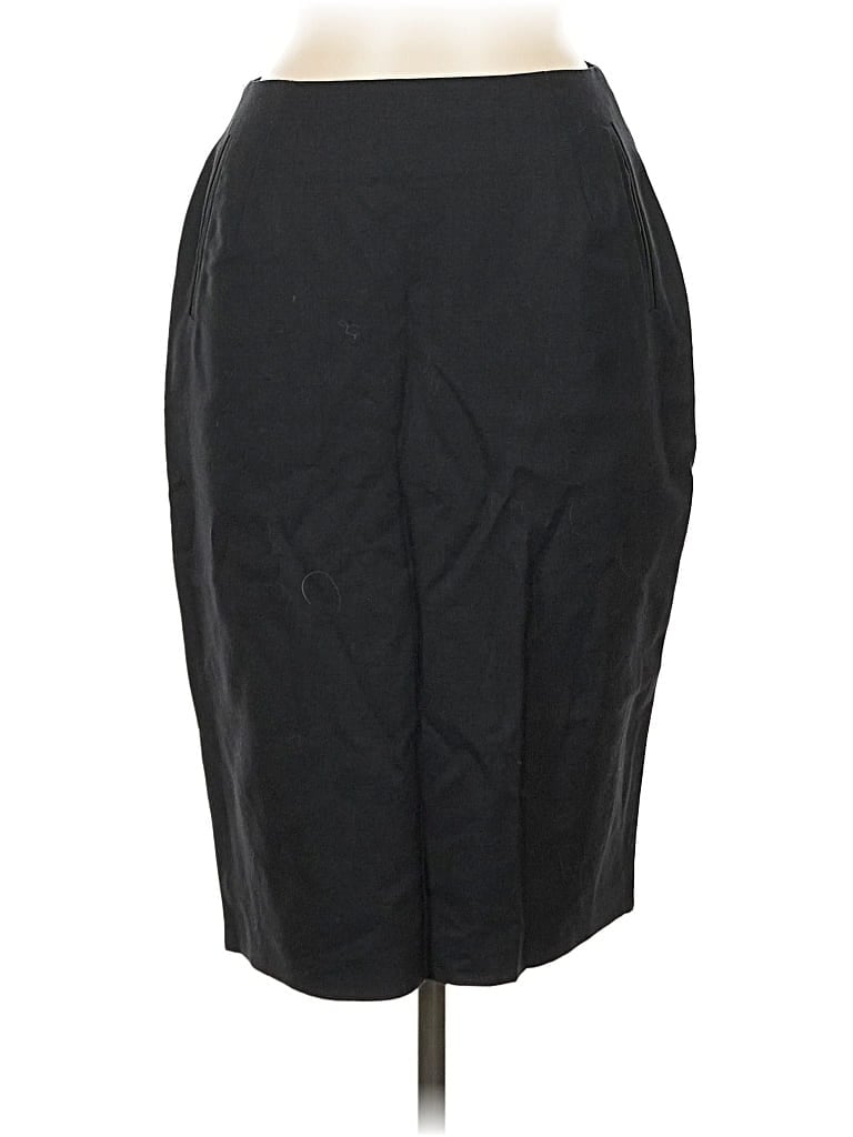 Pre-owned Assorted Brands Wool Skirt In Black