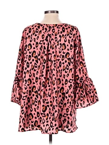 La Roque 3/4 Sleeve Silk Top (view 2)