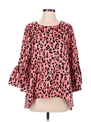 La Roque 3/4 Sleeve Silk Top (view 1)