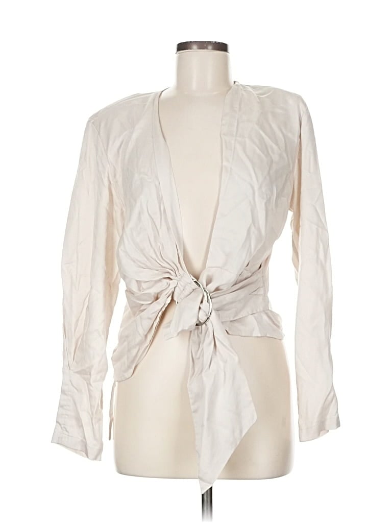 Pre-owned Iro Long Sleeve Blouse In White