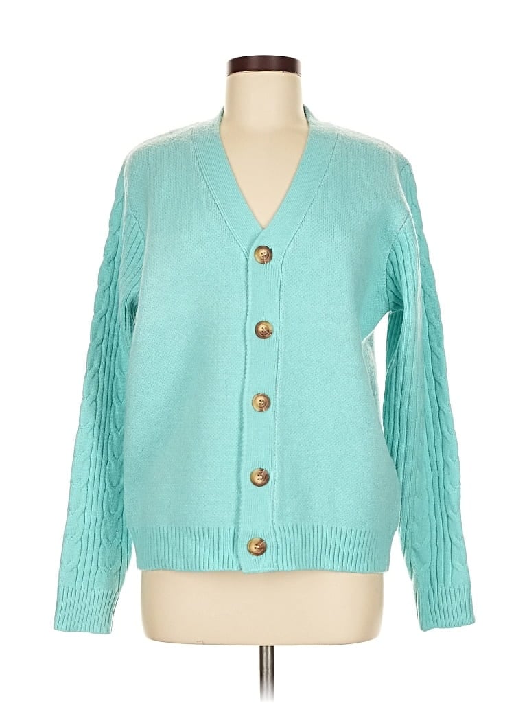 Pre-owned Two To Five Designs Cardigan Sweater In Blue