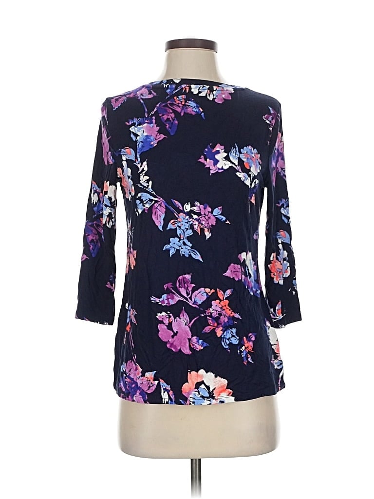 Pre-owned Croft & Barrow 3/4 Sleeve Blouse In Purple