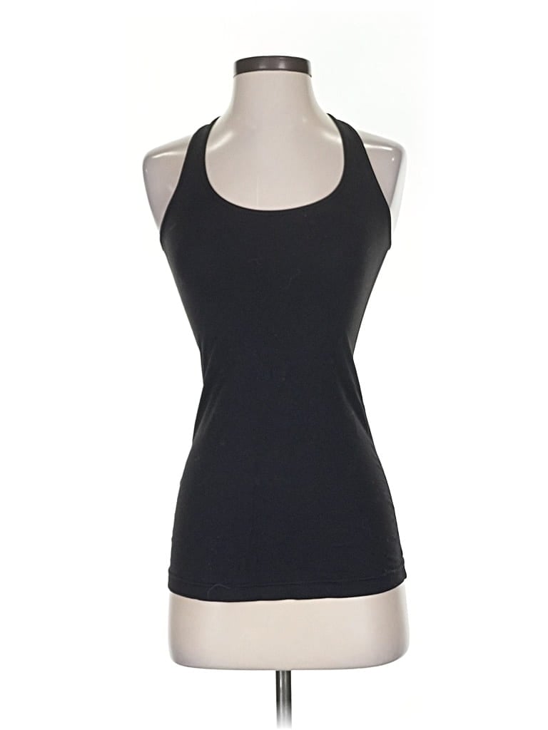 Pre-owned Lululemon Athletica Tank Top Black Halter Neckline Tops