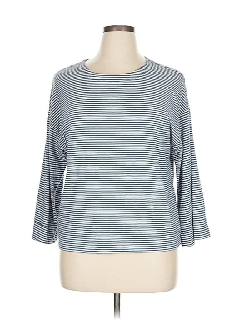 Pre-owned Kit And Ace 3/4 Sleeve T-shirt In Blue