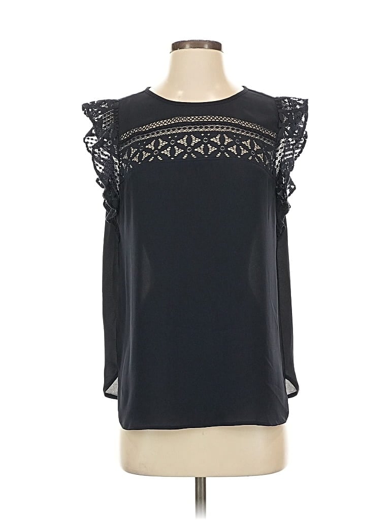 Pre-owned Ann Taylor Loft Sleeveless Blouse In Black