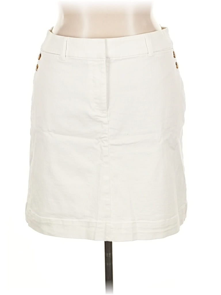 Pre-owned Talbots Outlet Casual Skirt In White