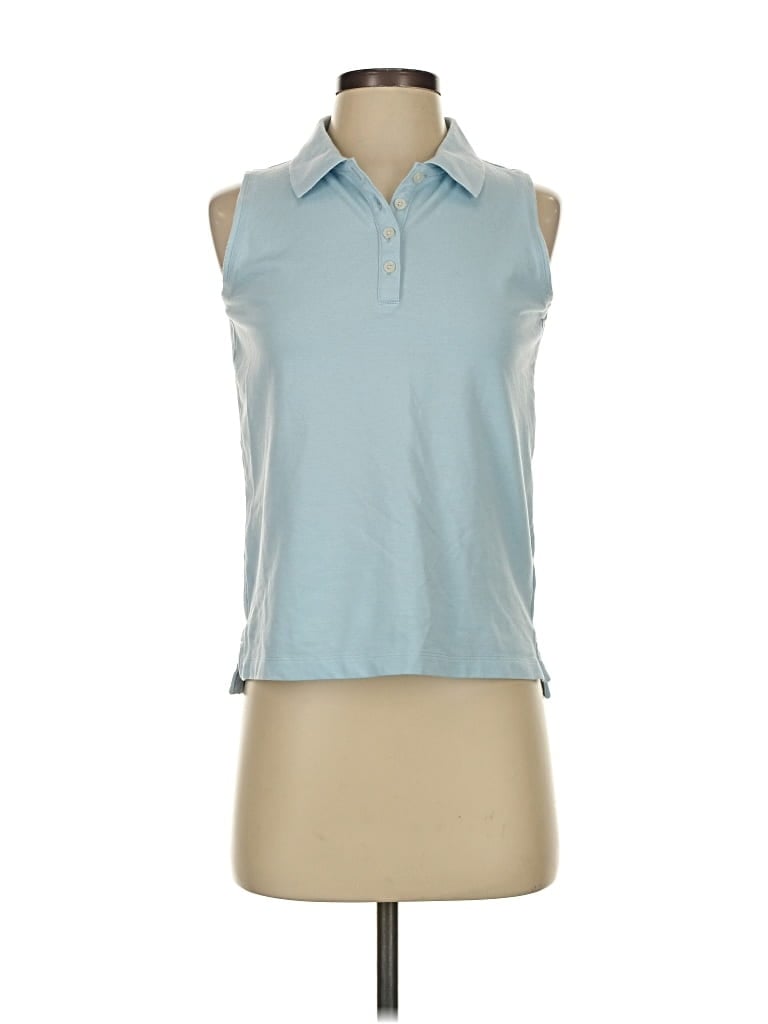 Pre-owned J.crew Factory Store Sleeveless Polo Shirt In Blue
