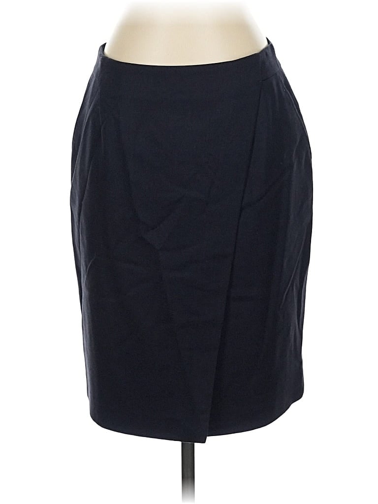 Pre-owned Brooks Brothers 346 Wool Skirt In Blue