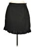 Ann Taylor LOFT 100% Polyester Solid Black Casual Skirt Size 8 - photo 2