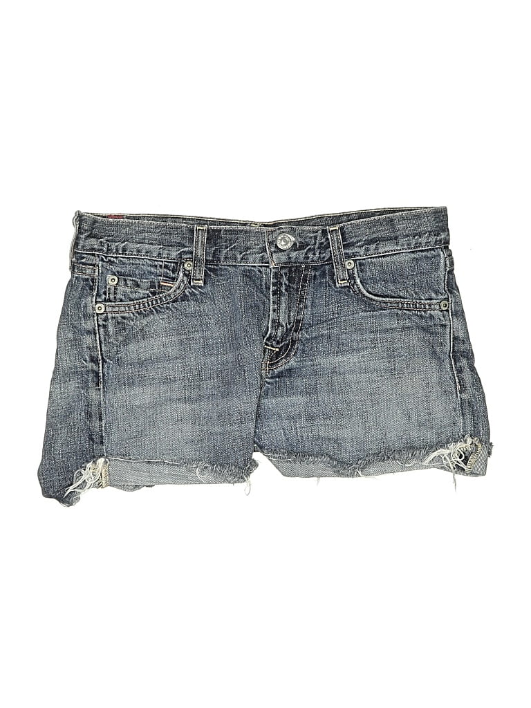 Pre-owned 7 For All Mankind Denim Shorts In Blue