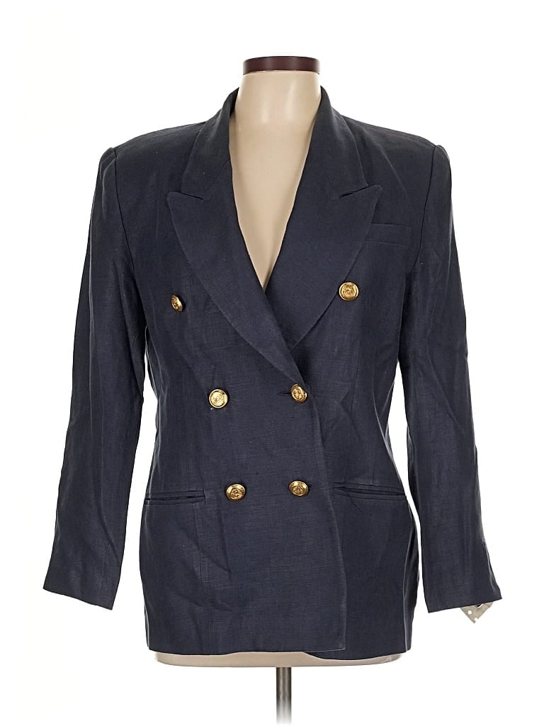Pre-owned Assorted Brands Blazer Jacket In Blue