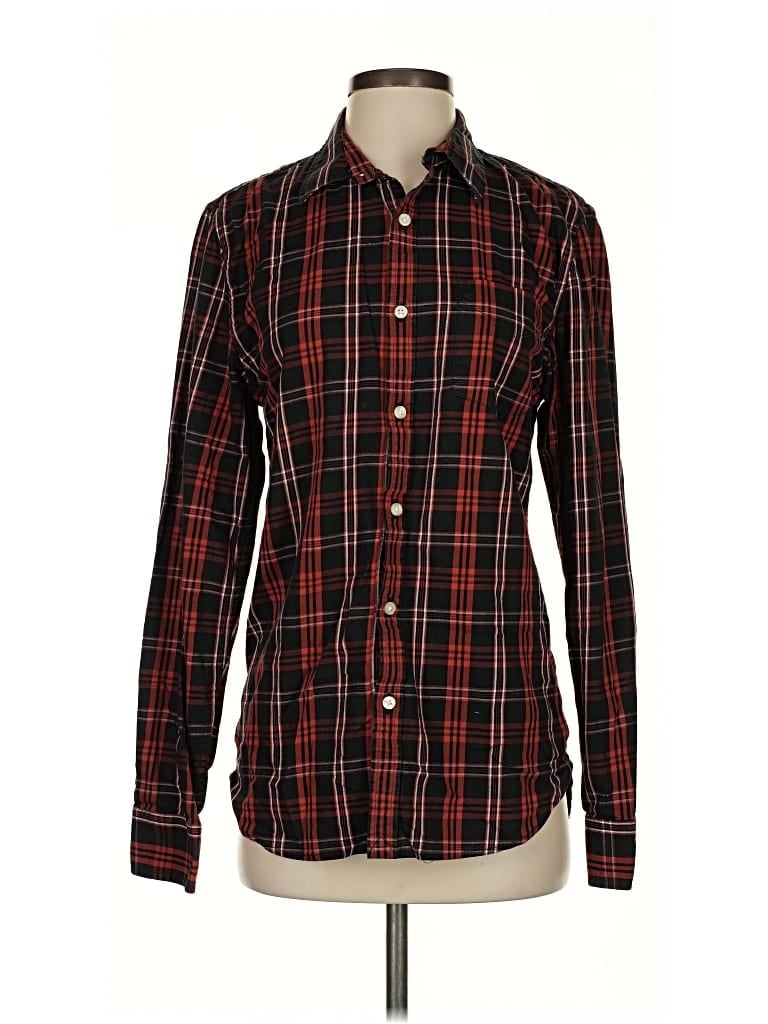 Pre-owned Lucky Brand Long Sleeve Button Down Shirt In Black