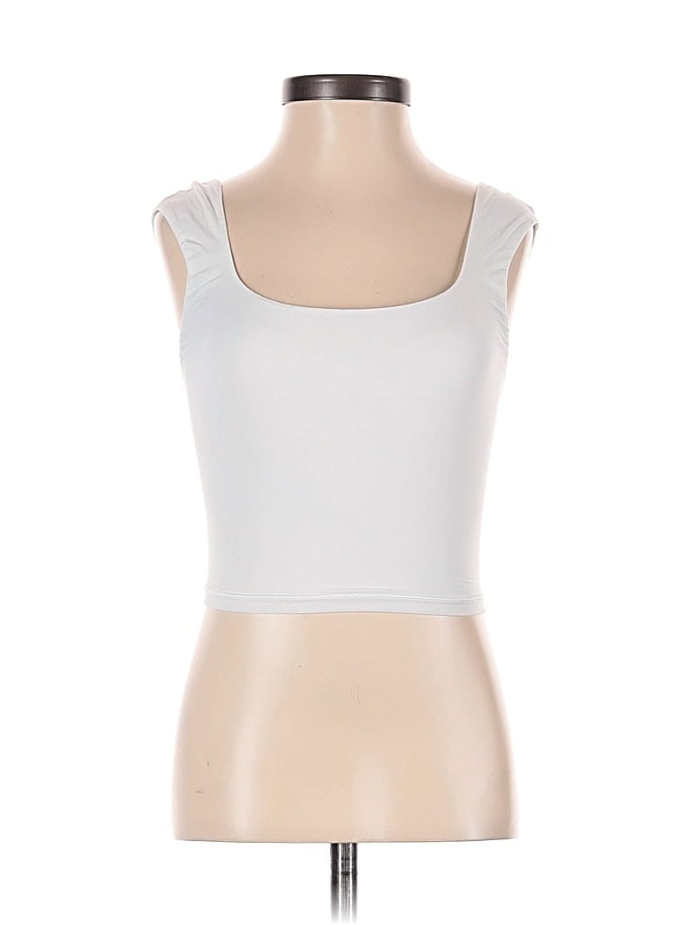 Pre-owned Aerie Tank Top Ivory Strapless Neckline Tops In White
