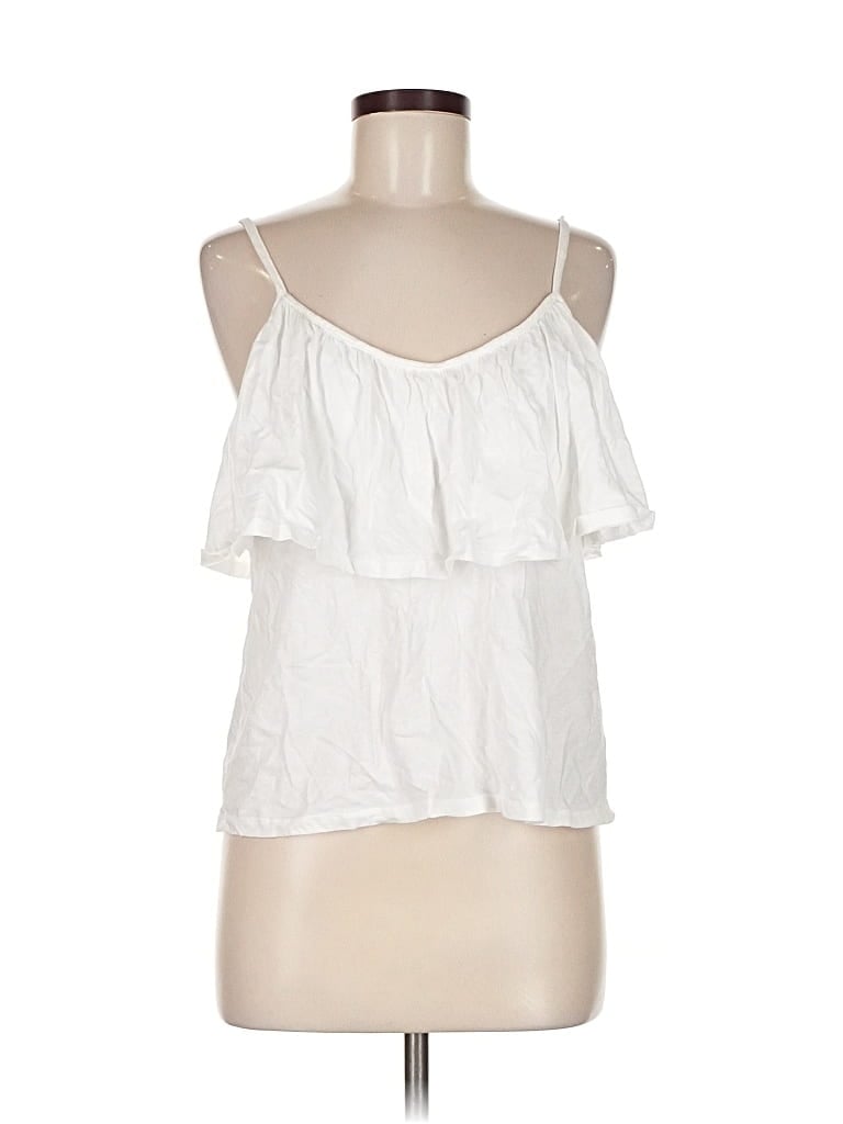 Pre-owned Bobi Sleeveless Blouse In White