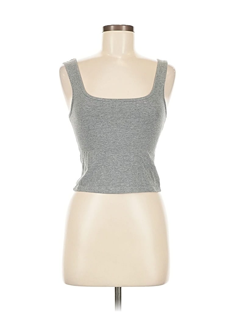 Pre-owned Unbranded Tank Top Gray Sweetheart Neckline Tops