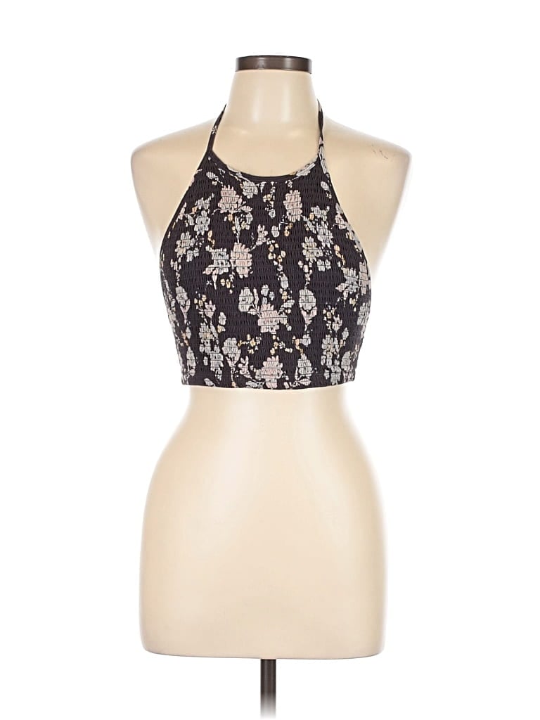 Pre-owned Billabong Tank Top Black Halter Neckline Tops