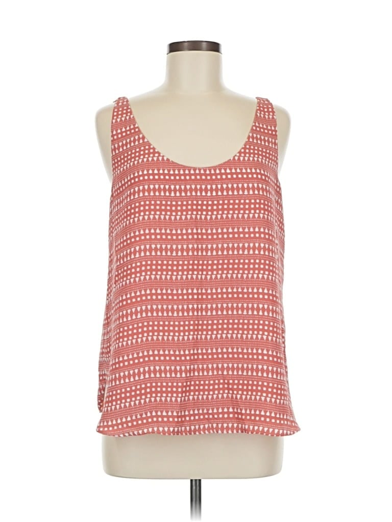 Pre-owned Ann Taylor Loft Outlet Sleeveless Top Red Square Neckline Tops