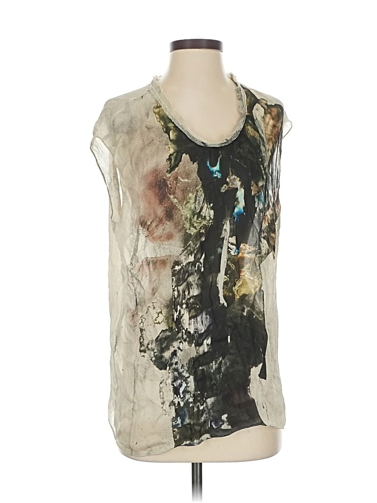 HELMUT LANG Pre-owned Sleeveless Blouse In Silver
