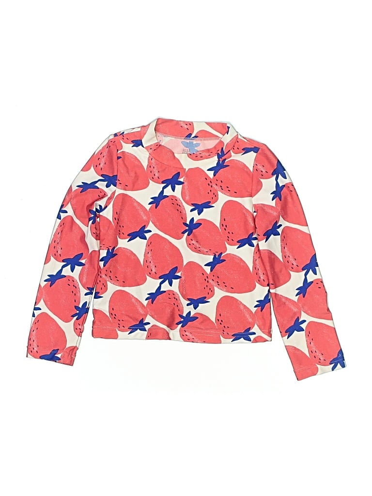 Pre-owned Just One You Made By Carter's Kids' Rash Guard In Red