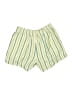 Madewell Stripes Green Ivory Shorts Size XXS - photo 2