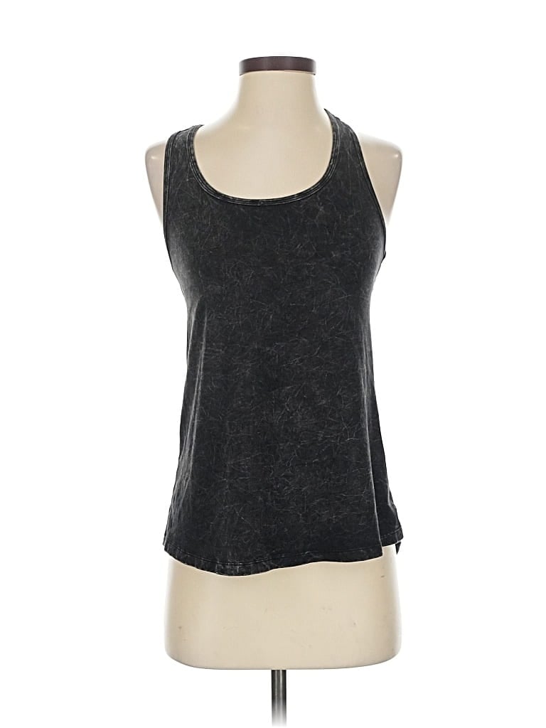 Pre-owned Popular 21 Tank Top Black Solid Pattern Halter Neckline Tops