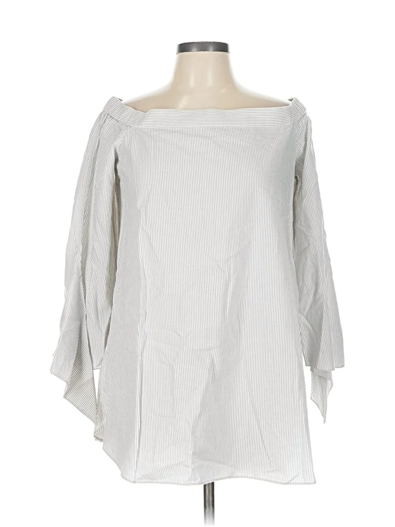 Pre-owned Tibi 3/4 Sleeve Blouse In Gray