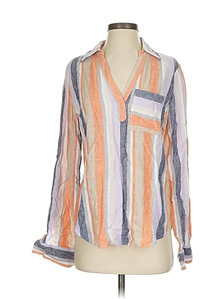 NY & C Pre-owned Long Sleeve Blouse In Orange