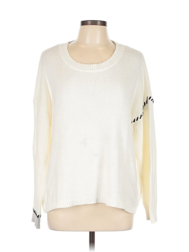 Pre-owned Lisa Todd Pullover Sweater In White